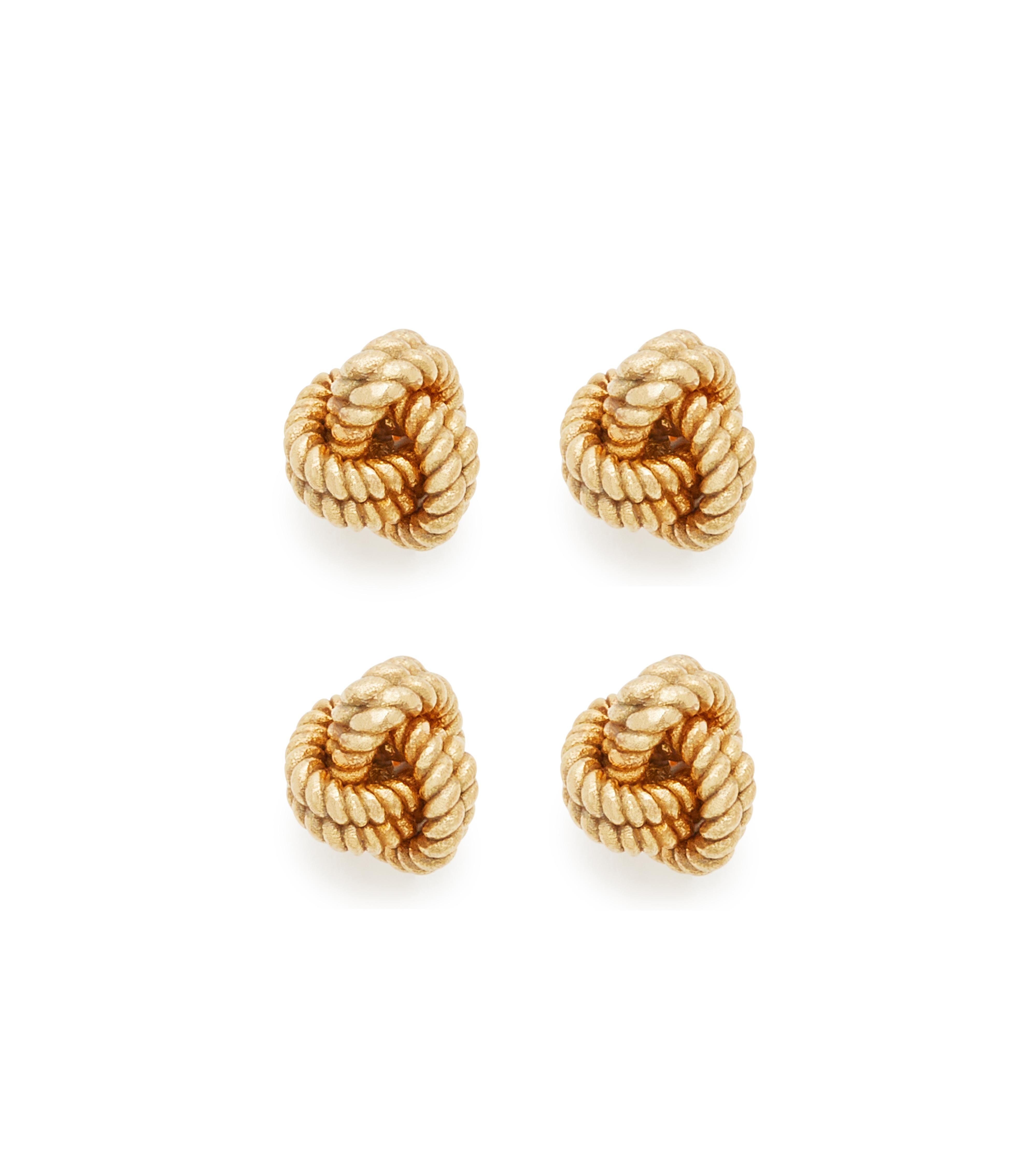 18KT YELLOW GOLD KNOT STUDS