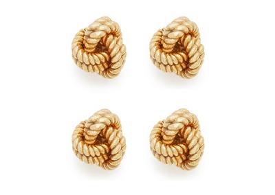 18KT YELLOW GOLD KNOT STUDS image number 0