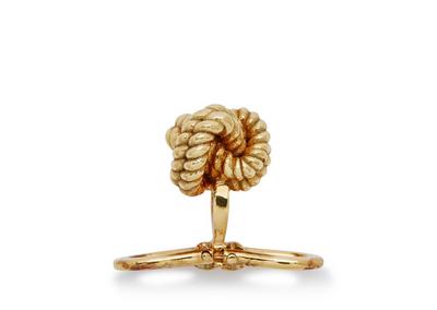 18KT YELLOW GOLD KNOT STUDS image number 1