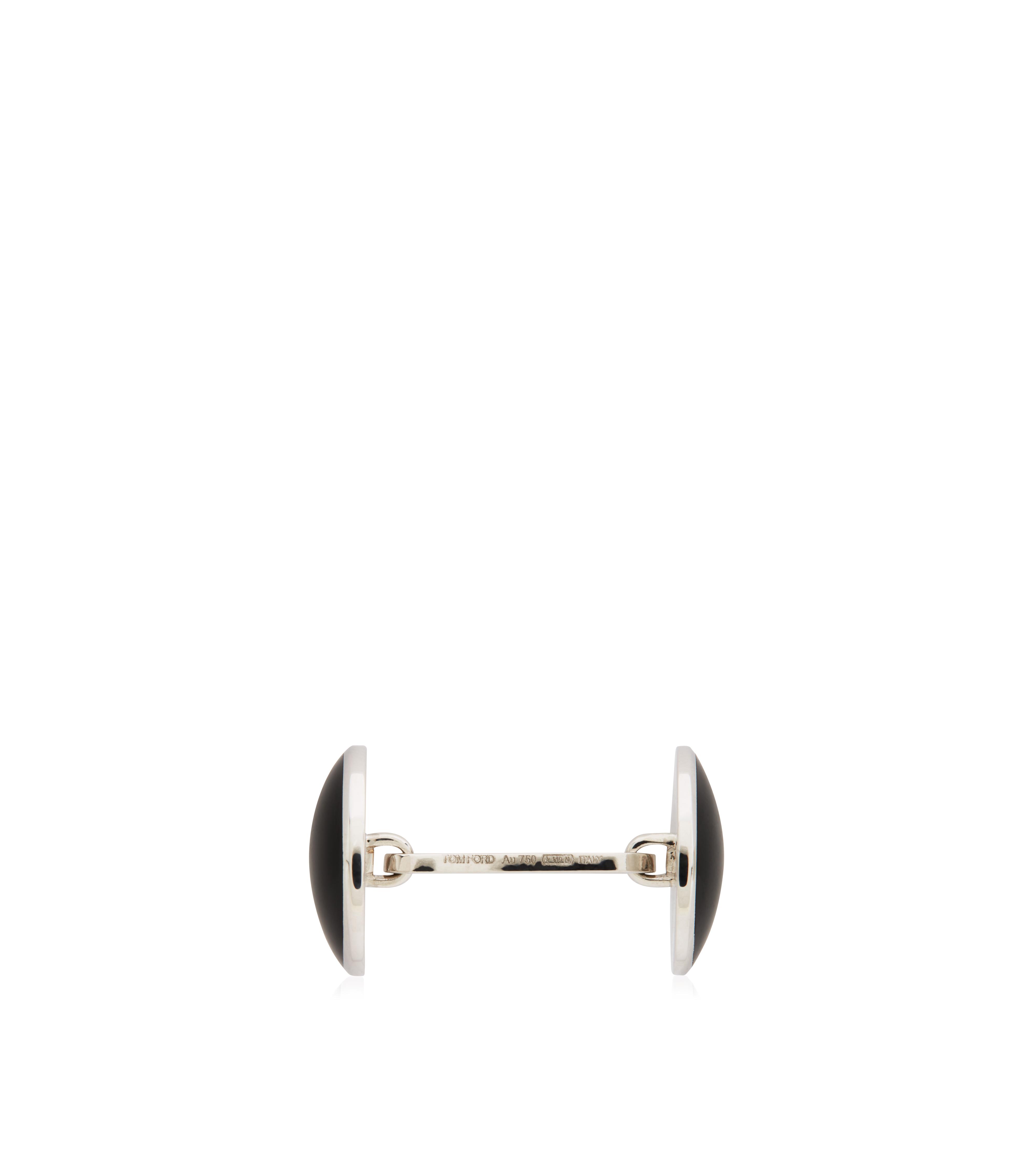 ONYX ROUND CUFFLINKS