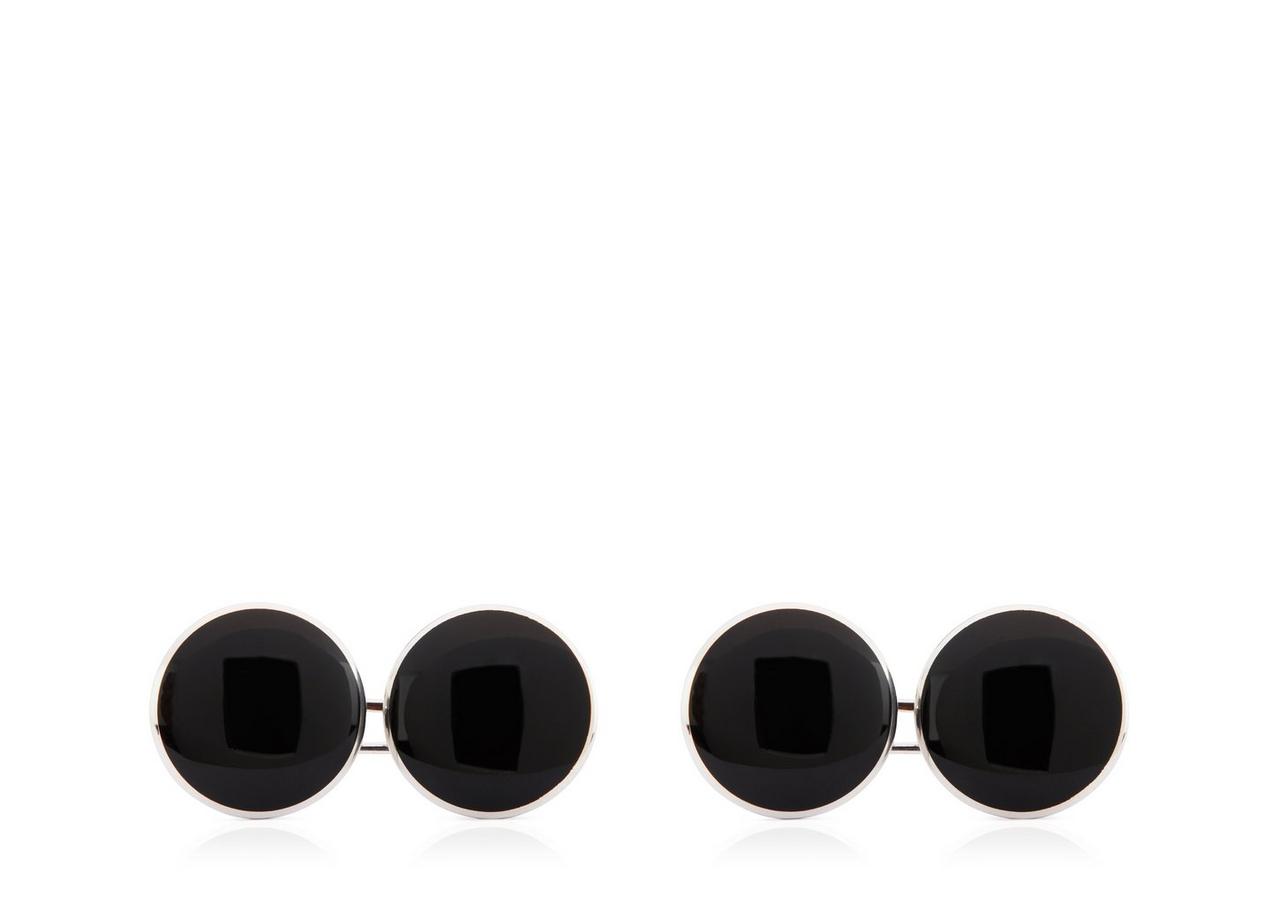 ONYX ROUND CUFFLINKS image number 0