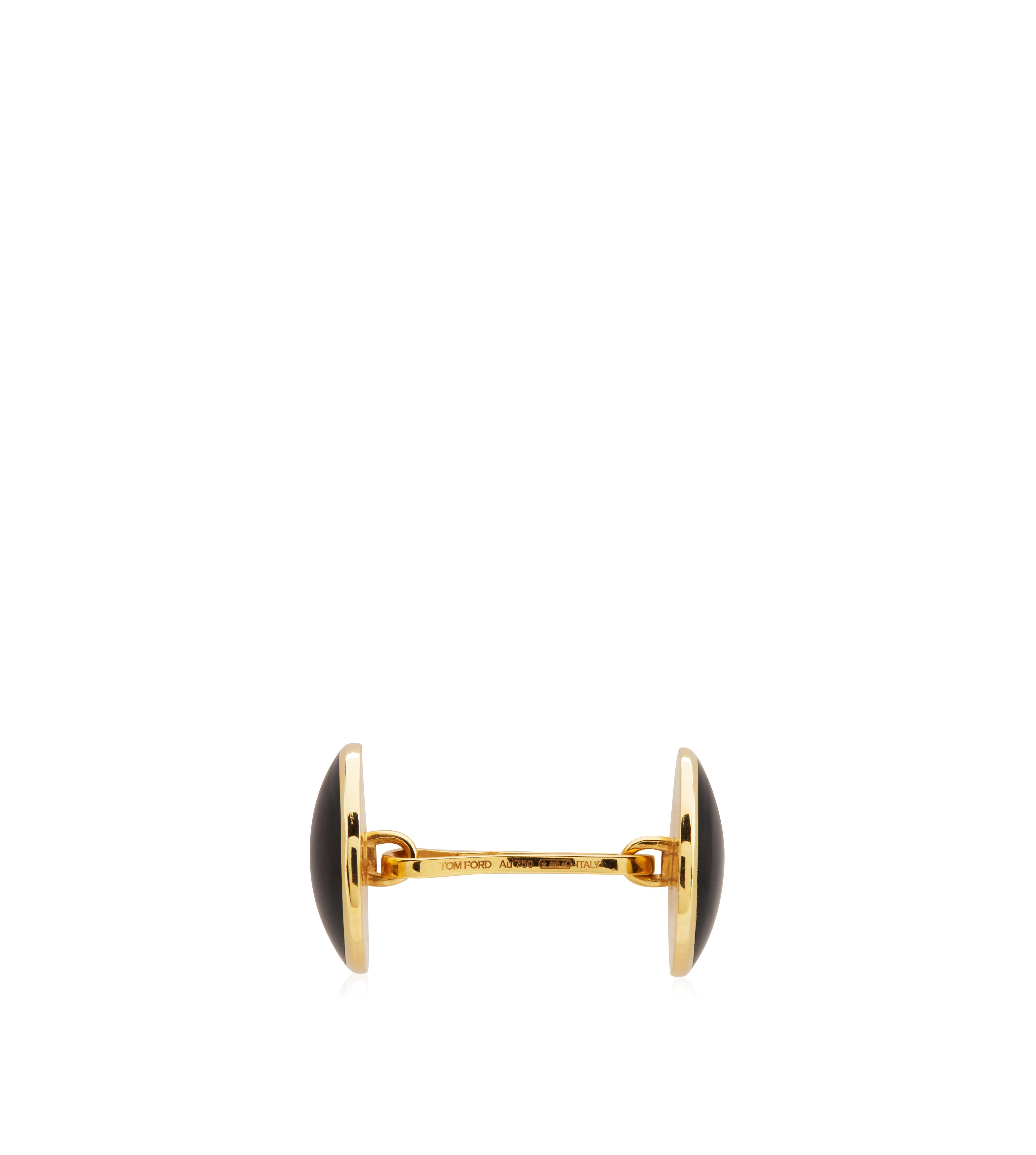 ONYX ROUND CUFFLINKS