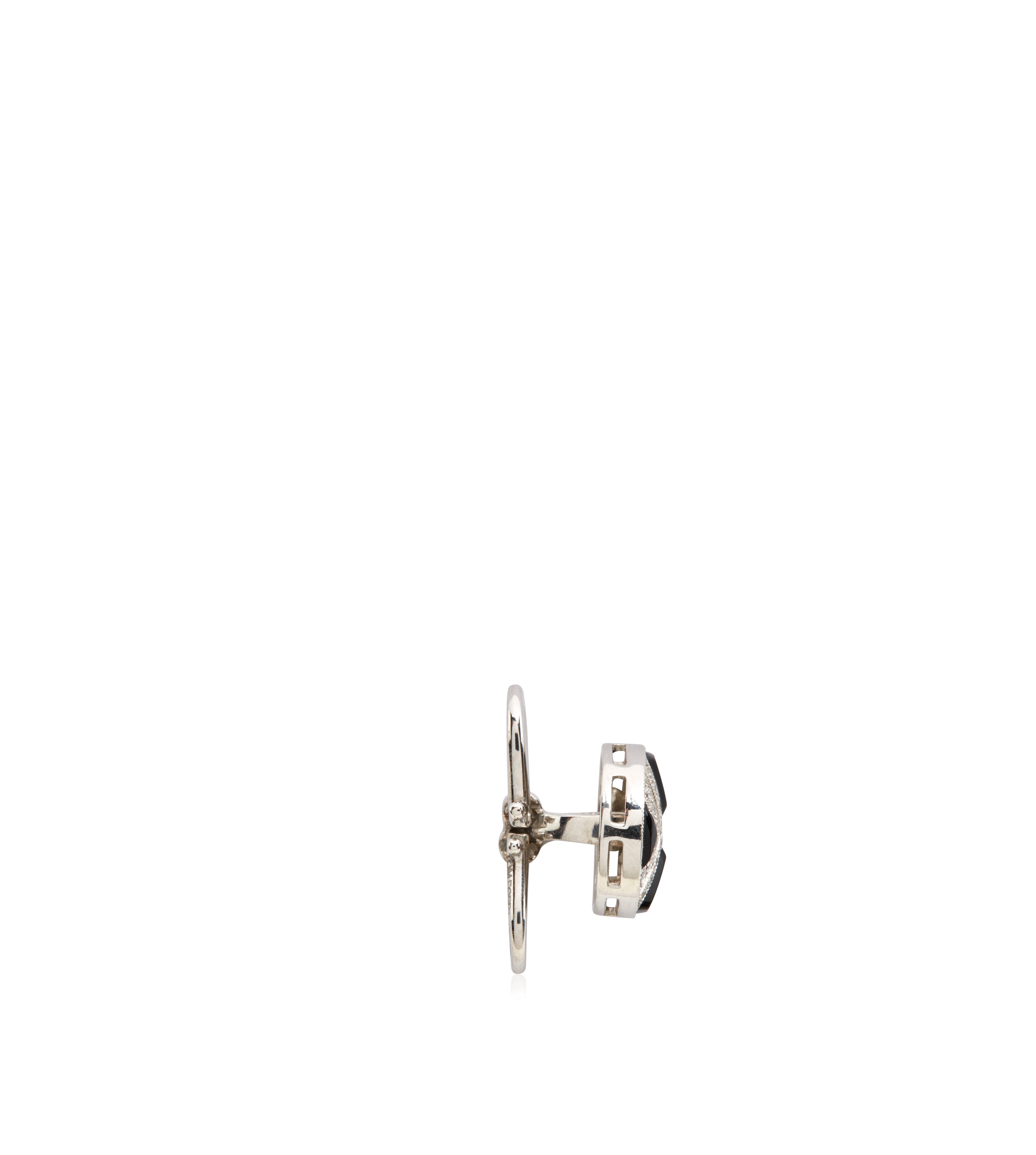 DIAMOND ONYX ROUND STUDS