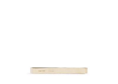 STRIPED YELLOW GOLD TIE BAR image number 1