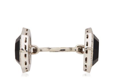 DIAMOND ONYX OCTAGON CUFFLINKS image number 1