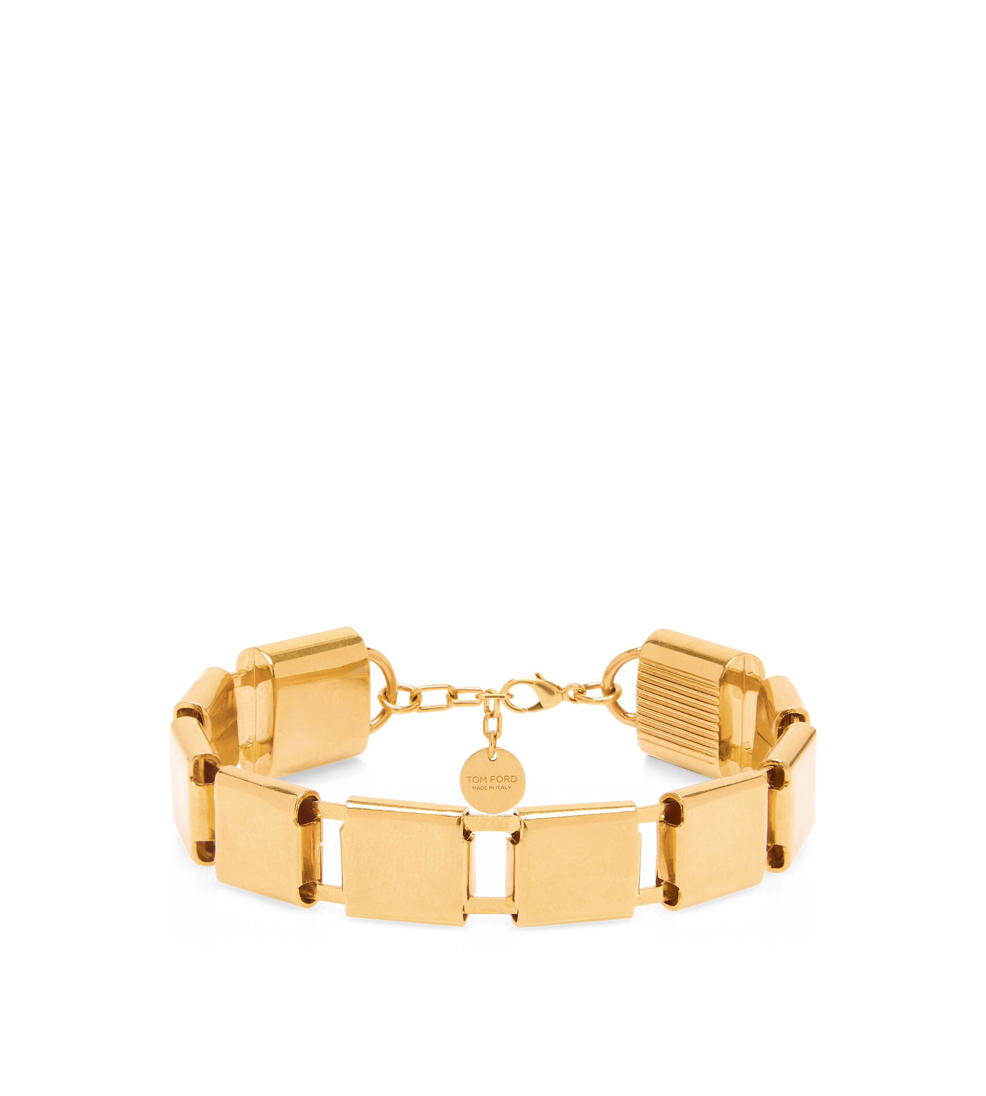 BRASS BOX BRACELET WITH PADLOCKS | Tom Ford Fashion
