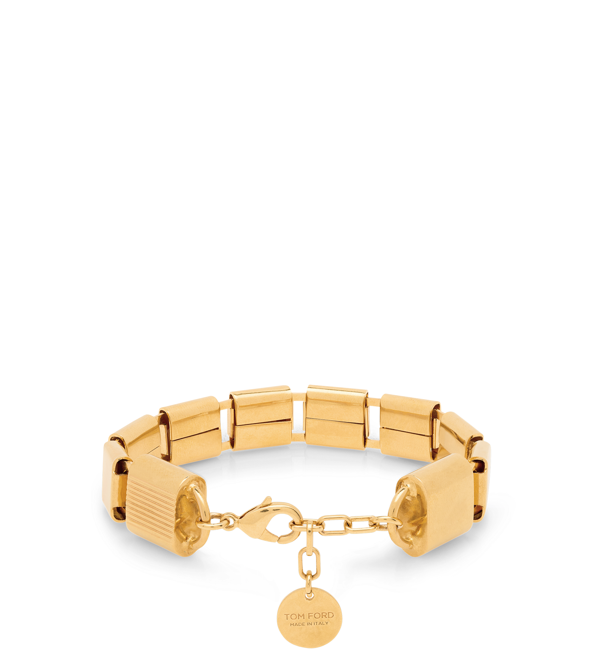 BRASS BOX BRACELET WITH PADLOCKS | Tom Ford Fashion
