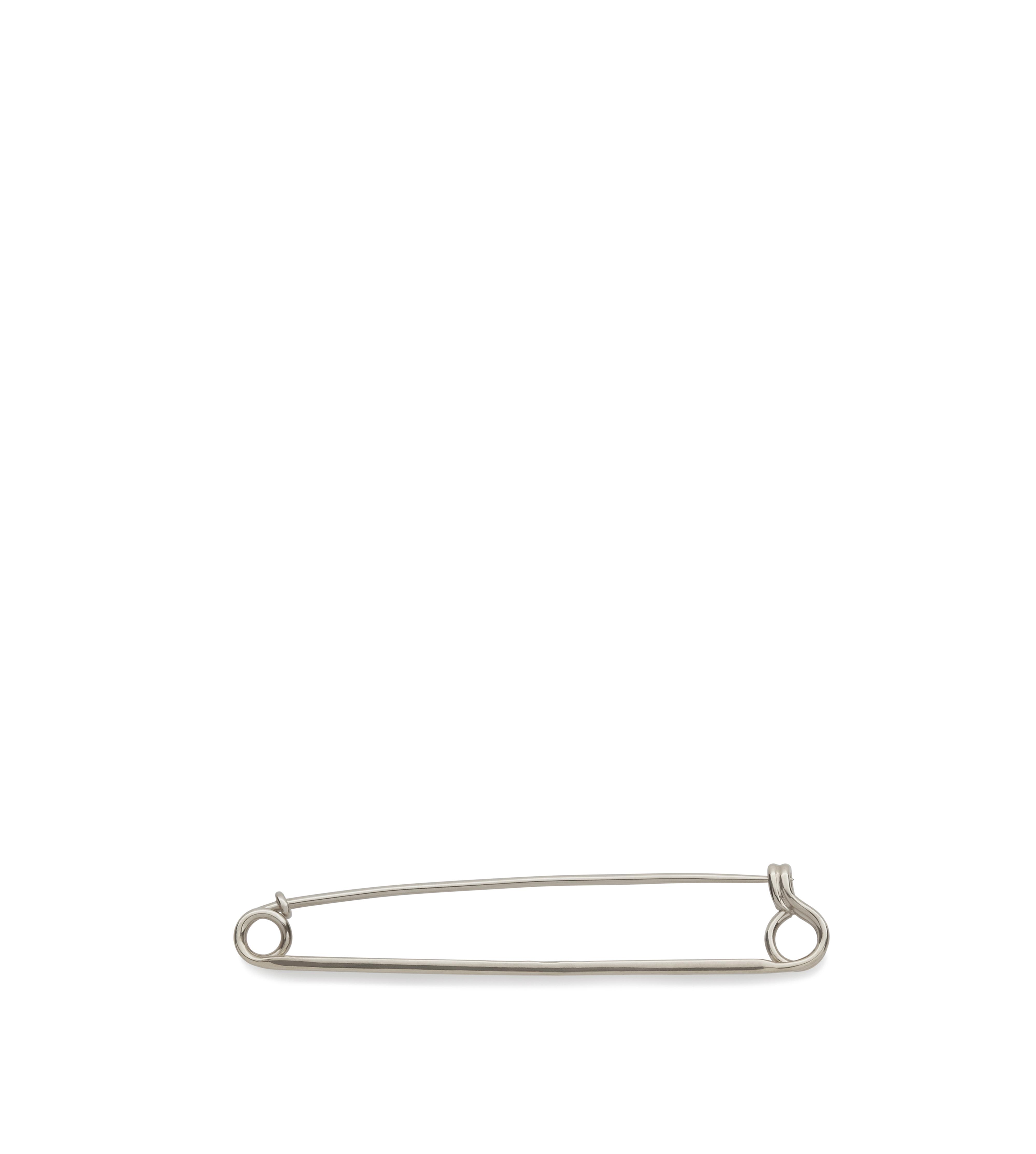 WHITE GOLD COLLAR PIN