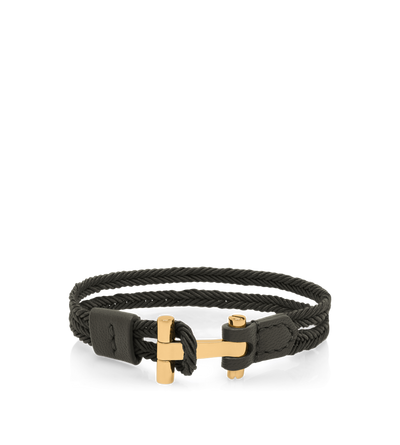 TOM FORD NYLON FOREST GREEN BRACELET EN NYLON TRESS&Eacute;