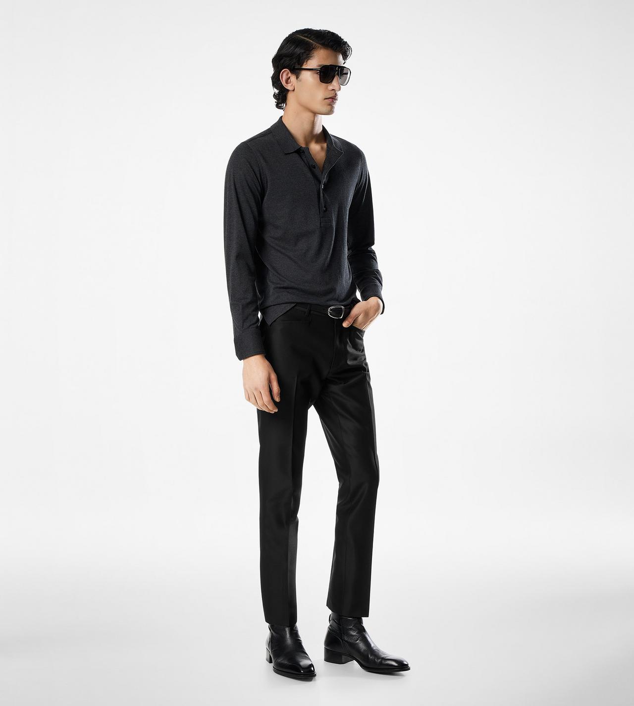 COTTON CASHMERE SILK POLO image number 1