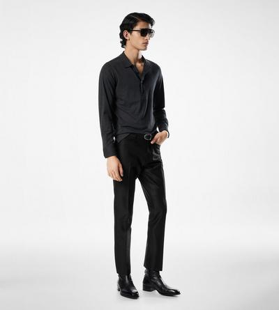 COTTON CASHMERE SILK POLO image number 1