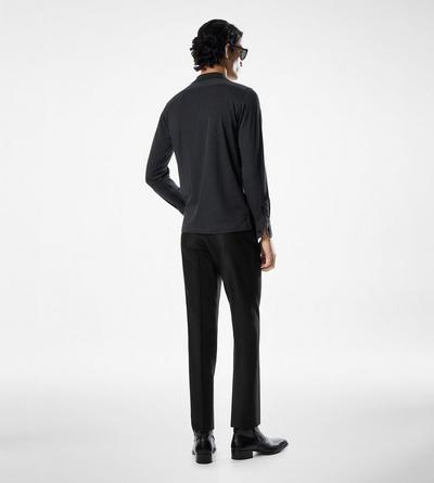 COTTON CASHMERE SILK POLO image number 2