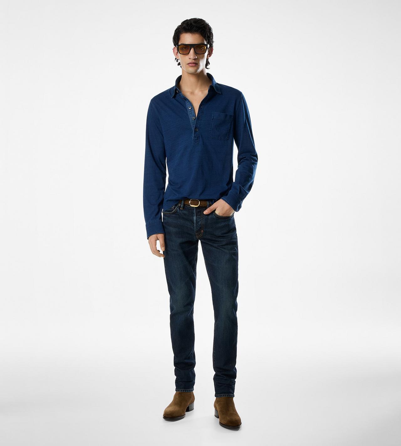LONG SLEEVE COTTON POLO image number 1