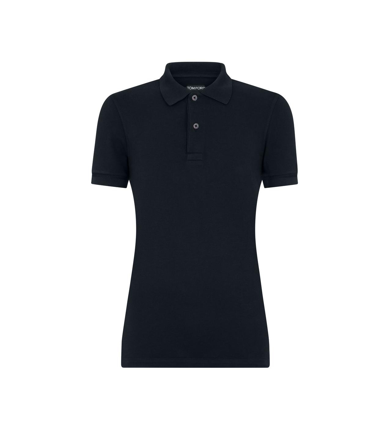 TOM FORD COTTON NAVY TENNIS PIQUET POLO