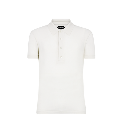 COTTON CASHMERE SHORT SLEEVE POLO image number 0