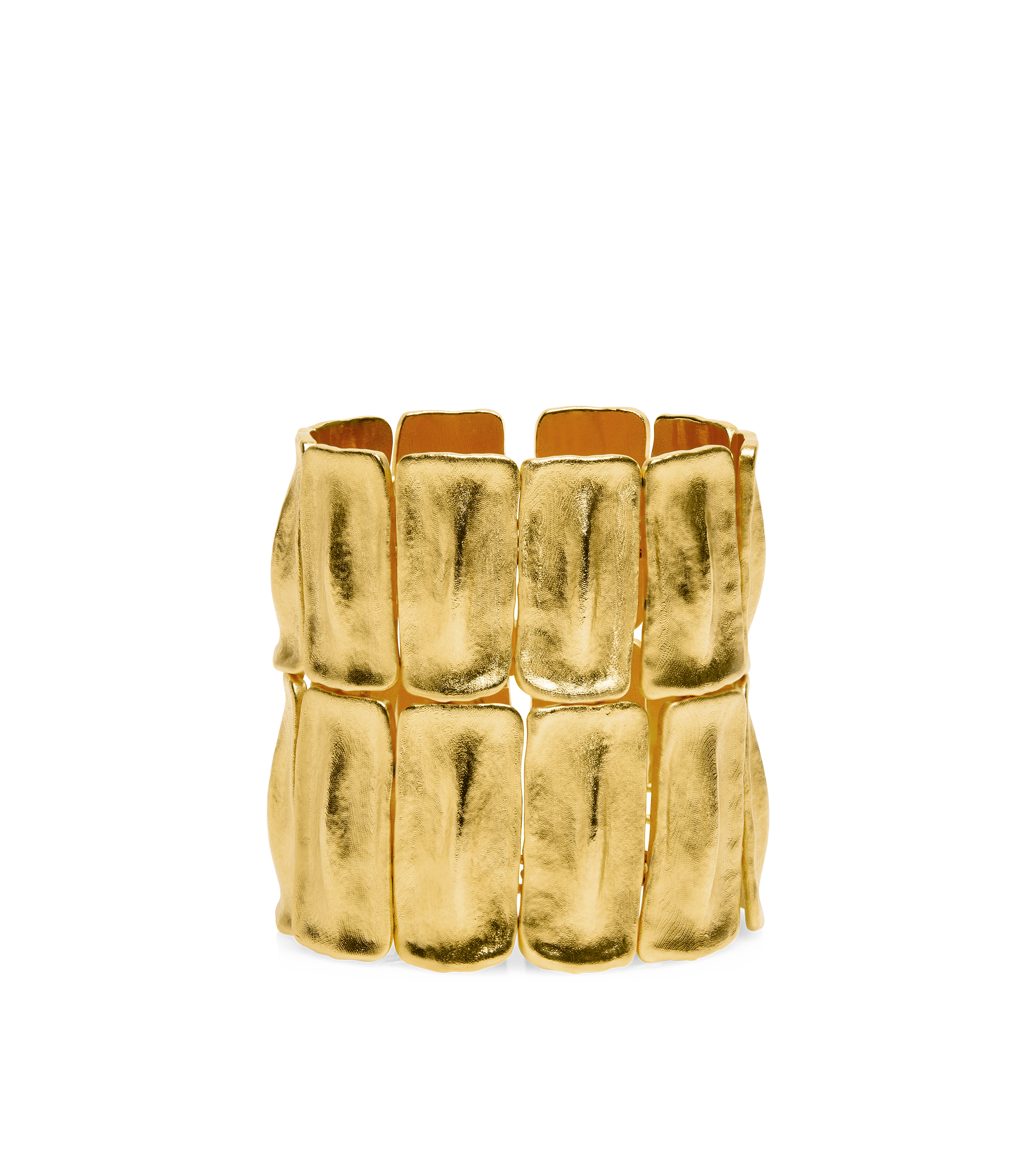 BRASS CROC CUFF