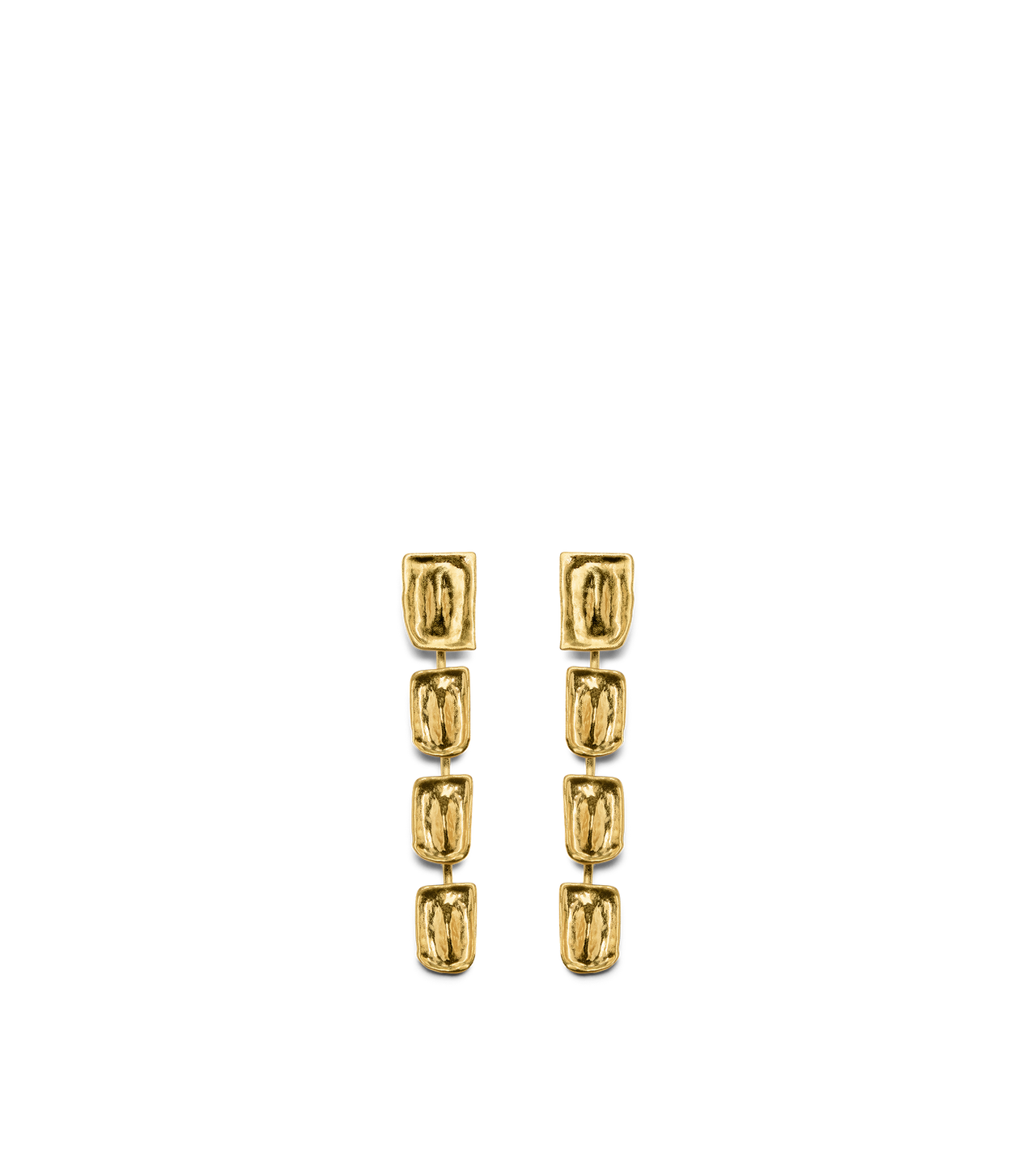 BRASS CROC EARRINGS image number 0