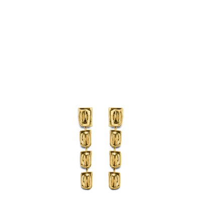 BRASS CROC EARRINGS image number 0