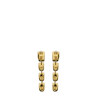 BRASS CROC EARRINGS image number 1