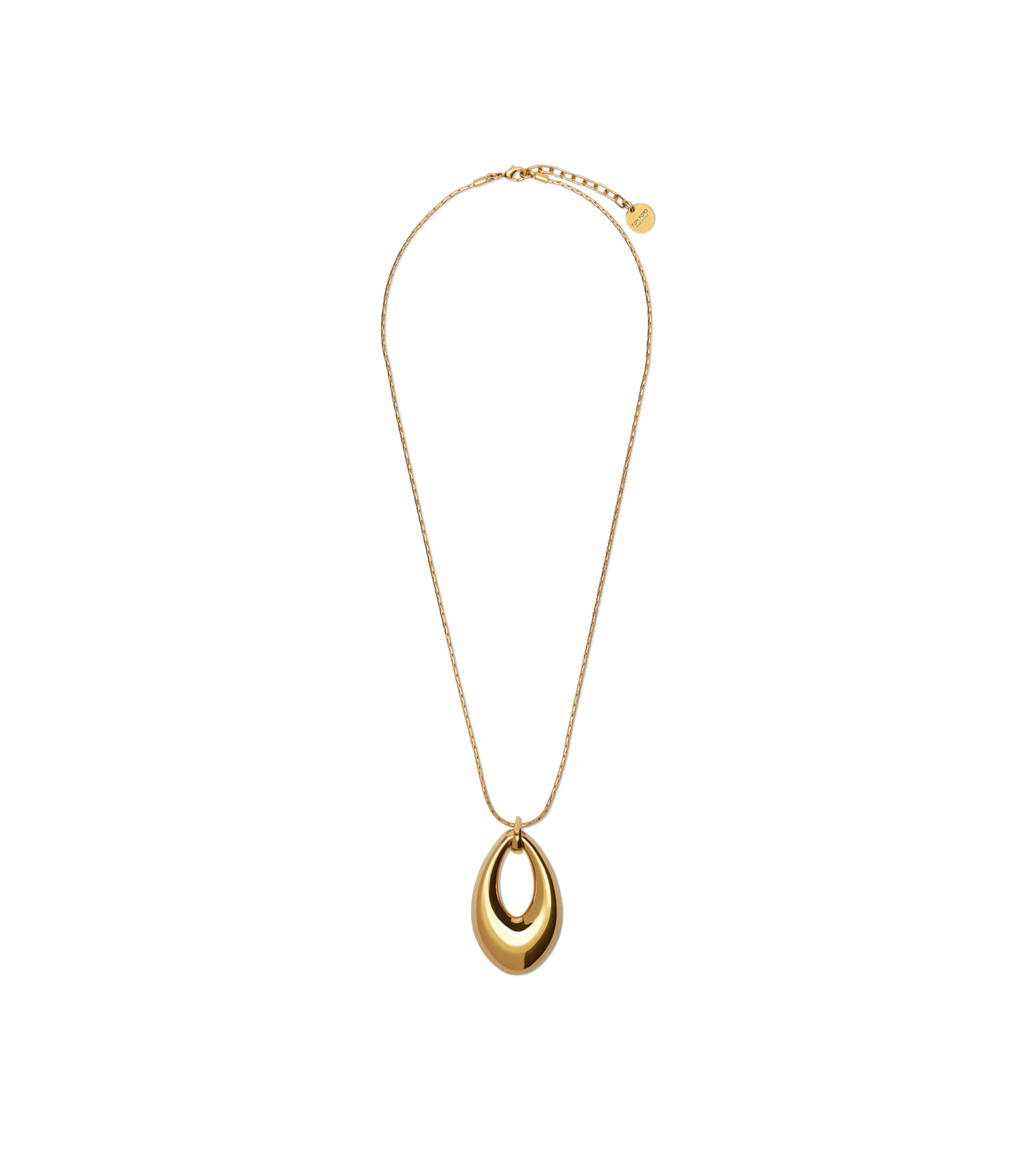 BRASS ARP NECKLACE image number 0
