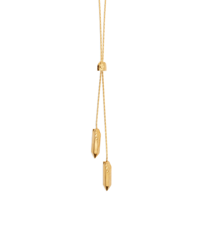 TOM FORD BRASS VINTAGE GOLD BRASS ATHENA LARIAT NECKLACE