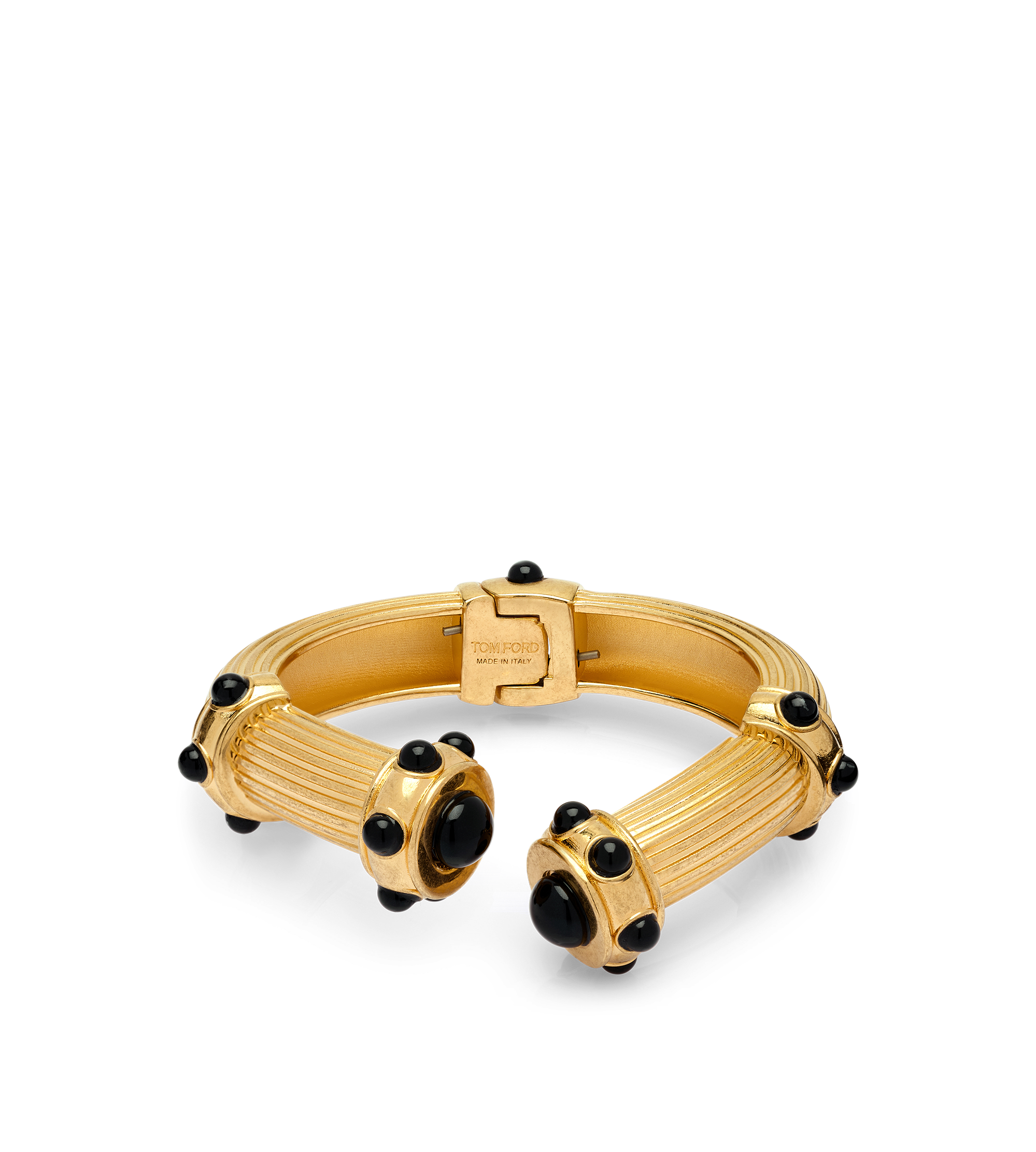 BRASS AND CRYSTAL CABOCHONS CUFF | TOM FORD Fashion