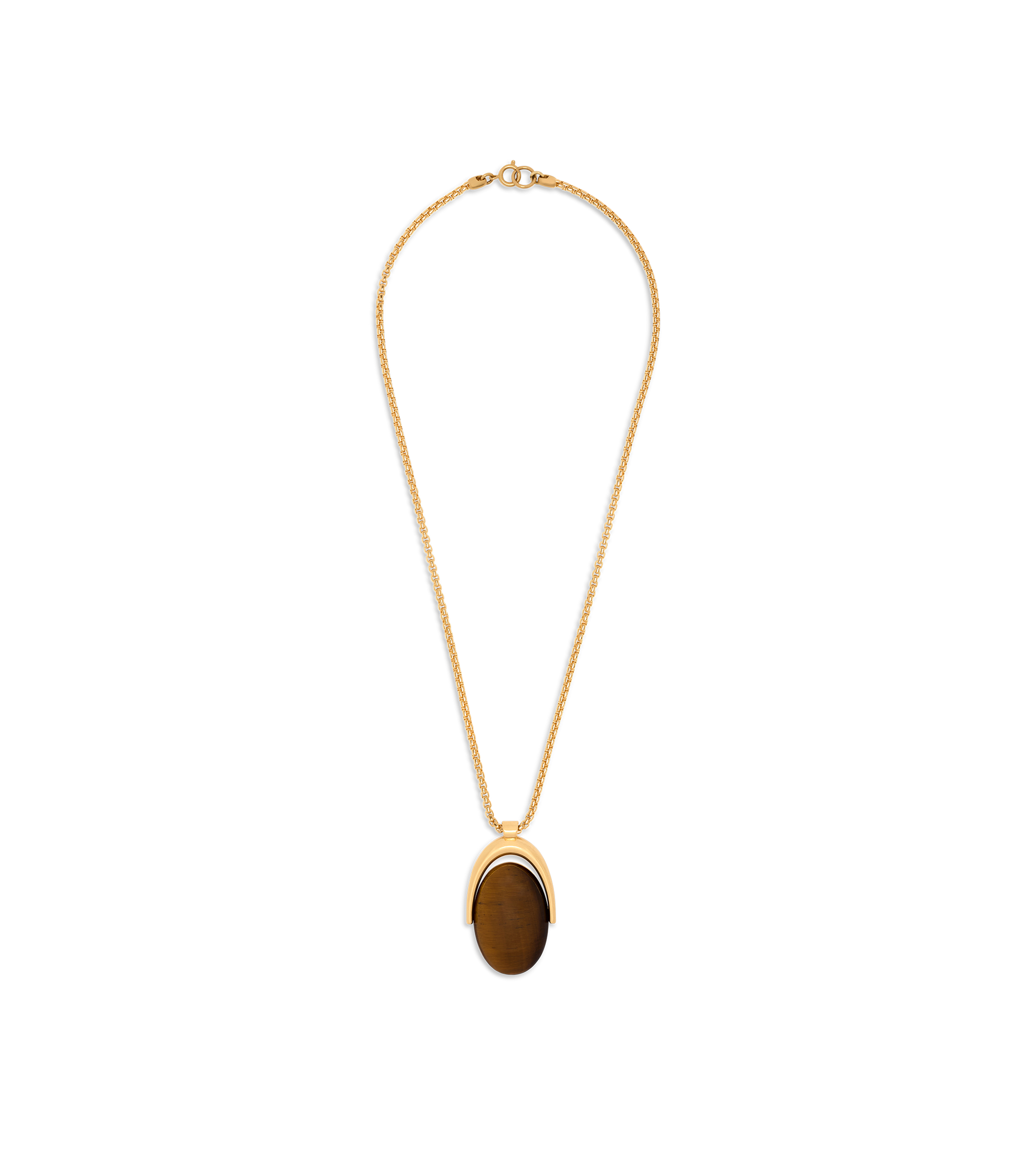 BRASS AND TIGER EYE ANGELICA NECKLACE