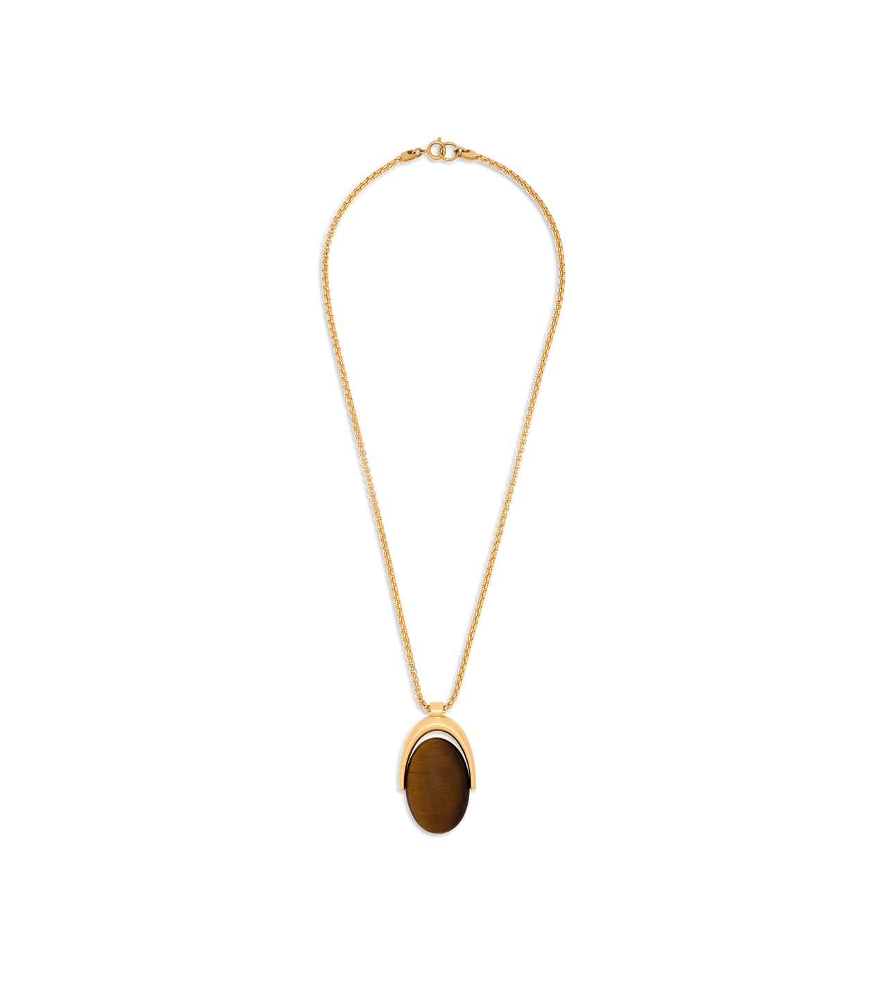 BRASS AND TIGER EYE ANGELICA NECKLACE image number 0