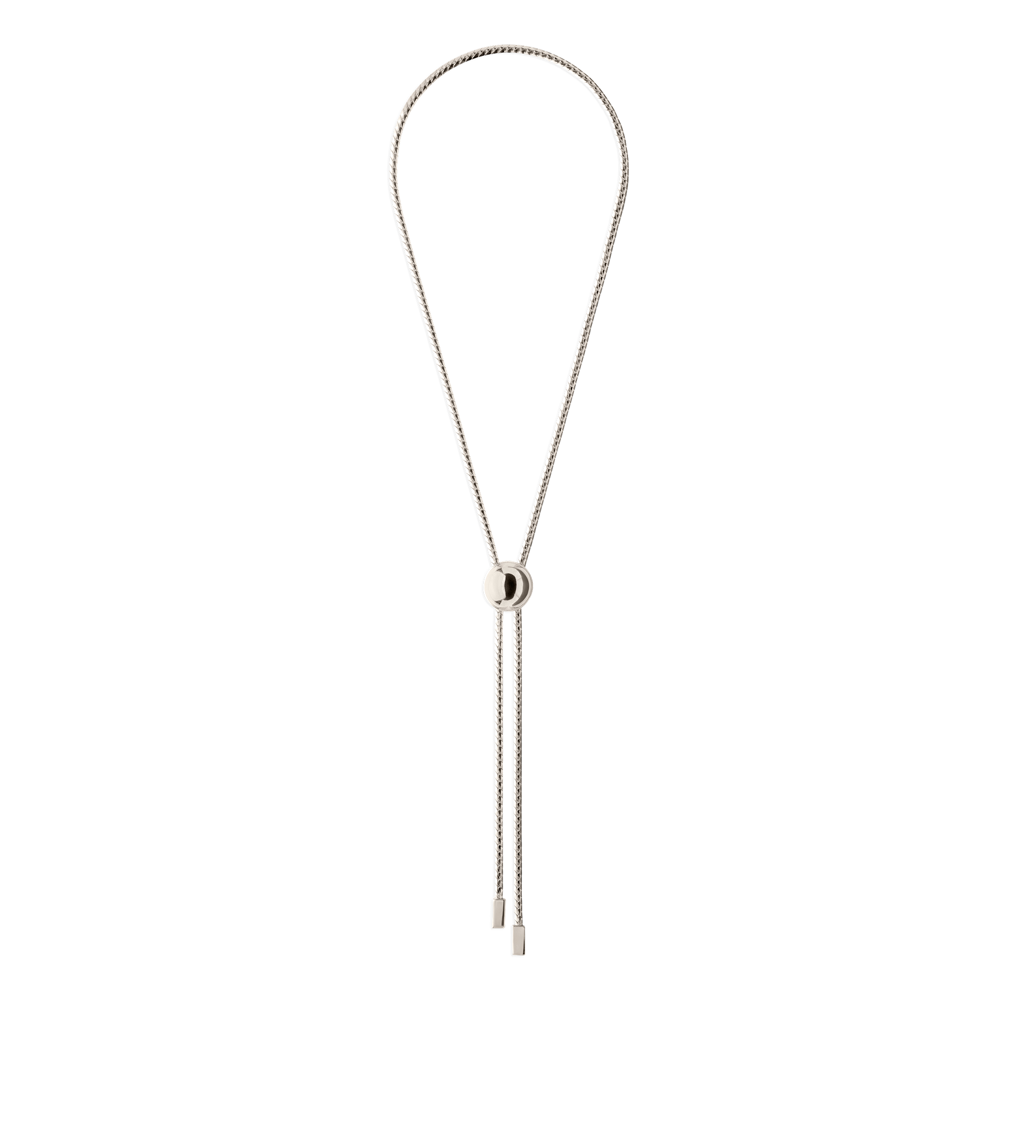 BRASS DOME LARIAT NECKLACE