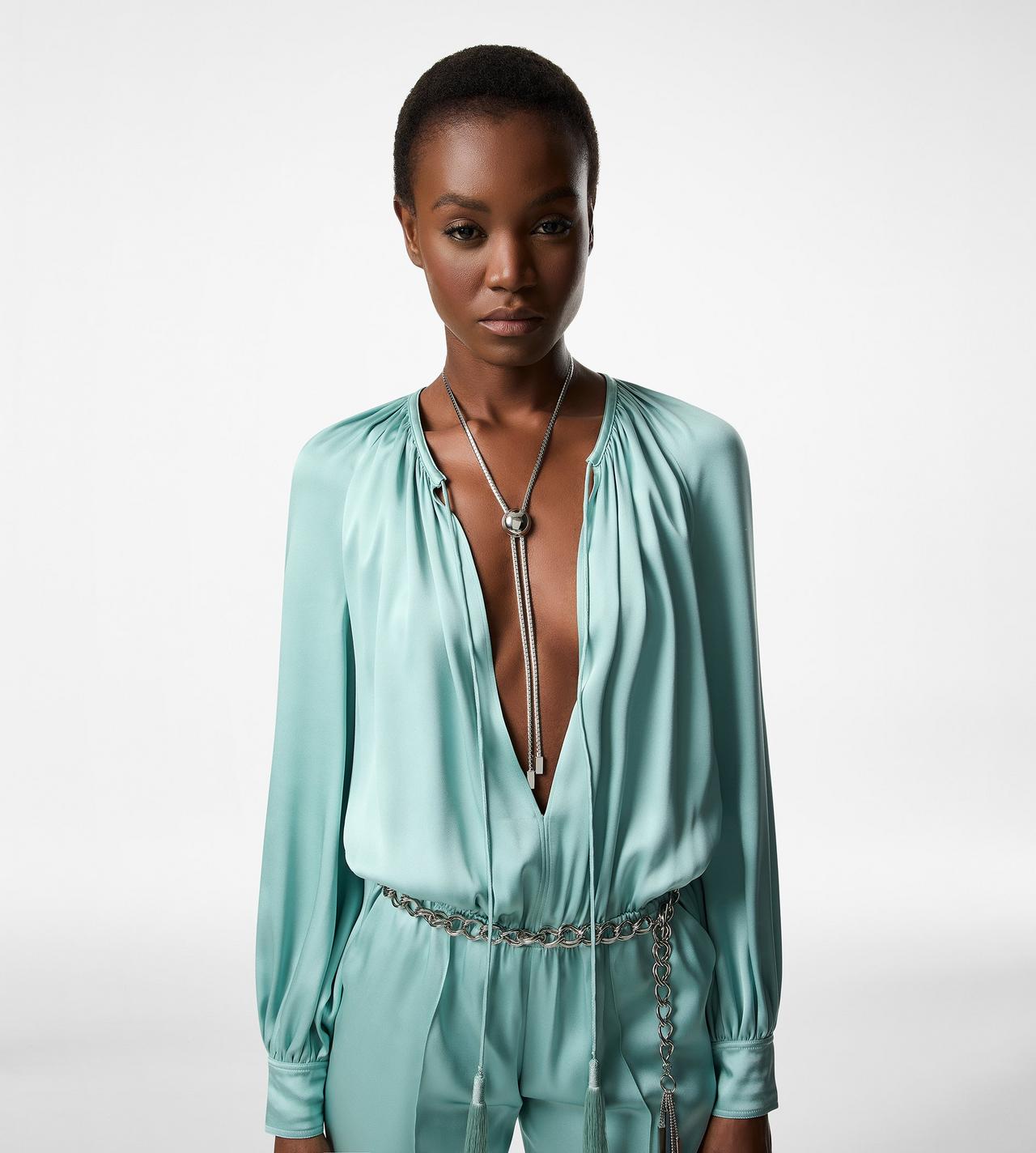 BRASS DOME LARIAT NECKLACE image number 2