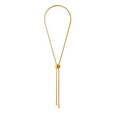 BRASS DOME LARIAT NECKLACE image number 0