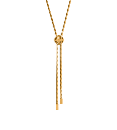 BRASS DOME LARIAT NECKLACE image number 1