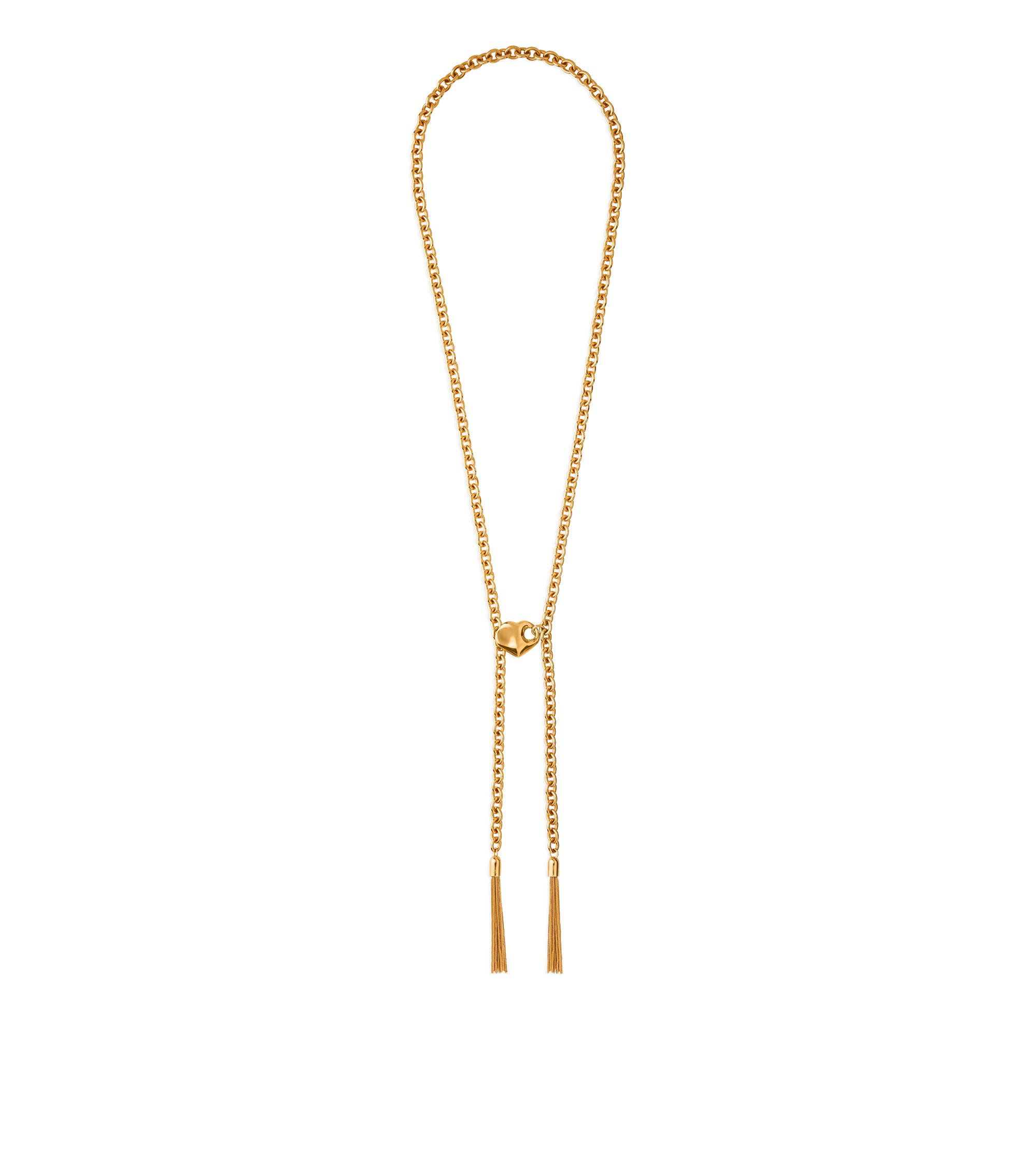 BRASS AMOR LARIAT NECKLACE