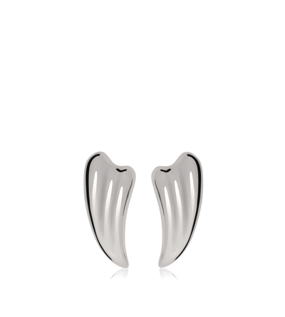 TOM FORD BRASS SILVER SILVER BRASS LIZA EARRINGS