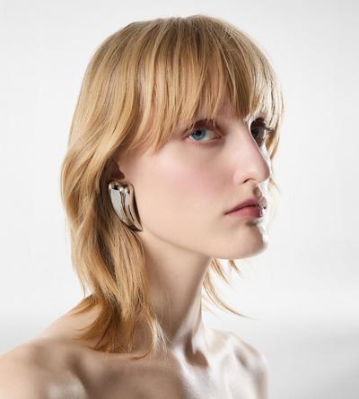 TOM FORD BRASS SILVER SILVER BRASS LIZA EARRINGS