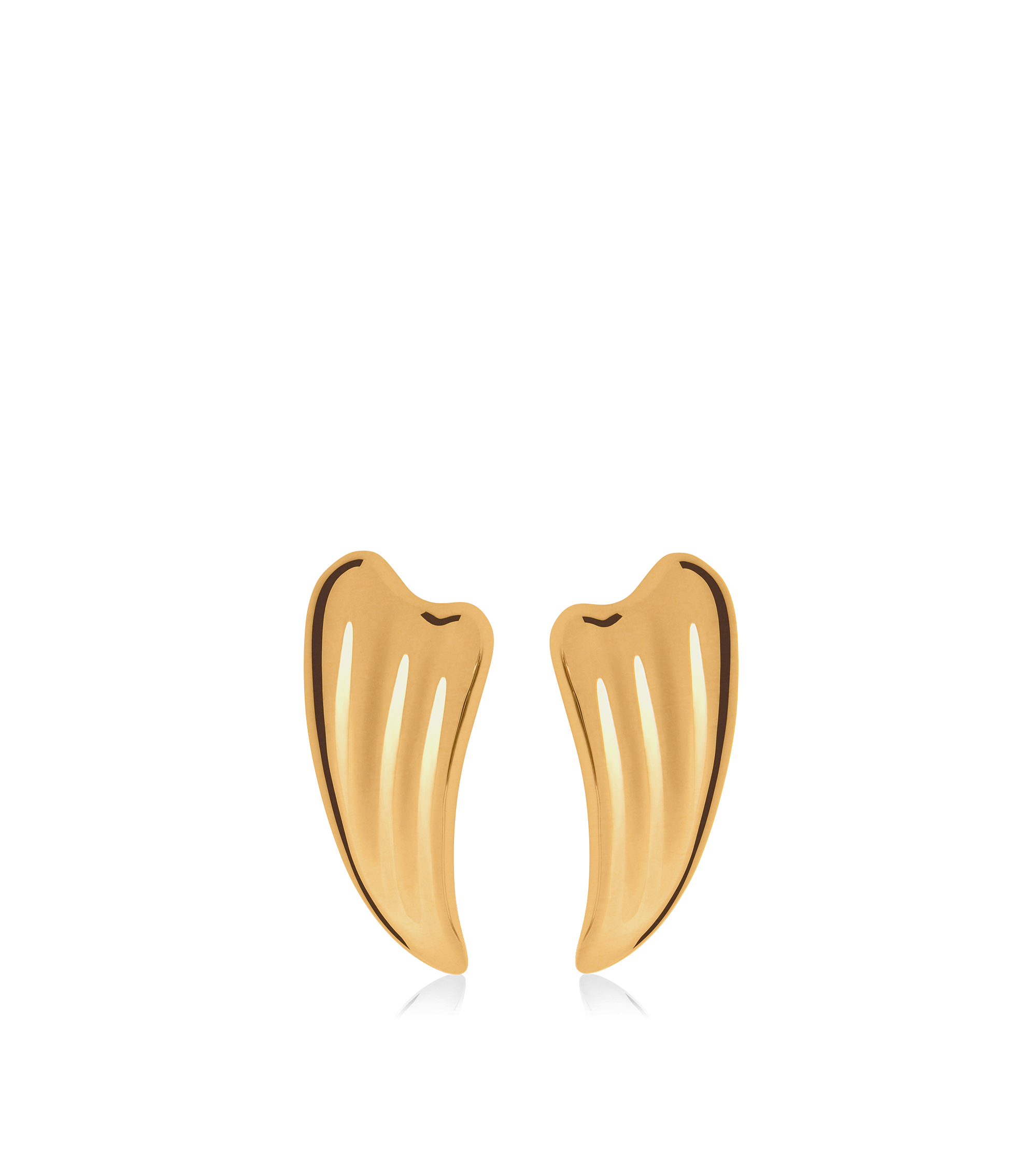 VINTAGE GOLD BRASS LIZA EARRINGS