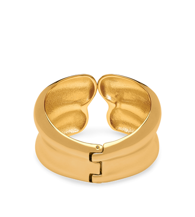 VINTAGE GOLD BRASS LIZA CUFF image number 1