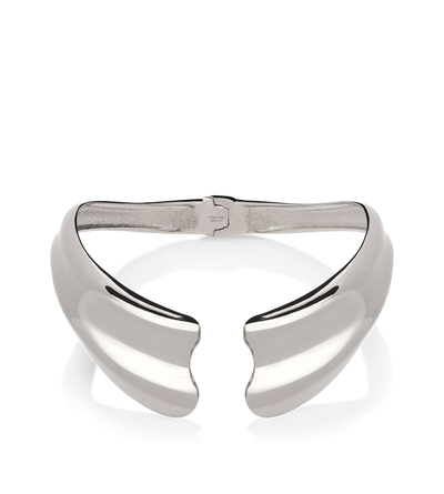 SILVER BRASS LIZA CHOKER image number 0