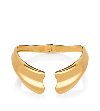VINTAGE GOLD BRASS LIZA CHOKER image number 0