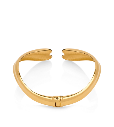 VINTAGE GOLD BRASS LIZA CHOKER image number 1