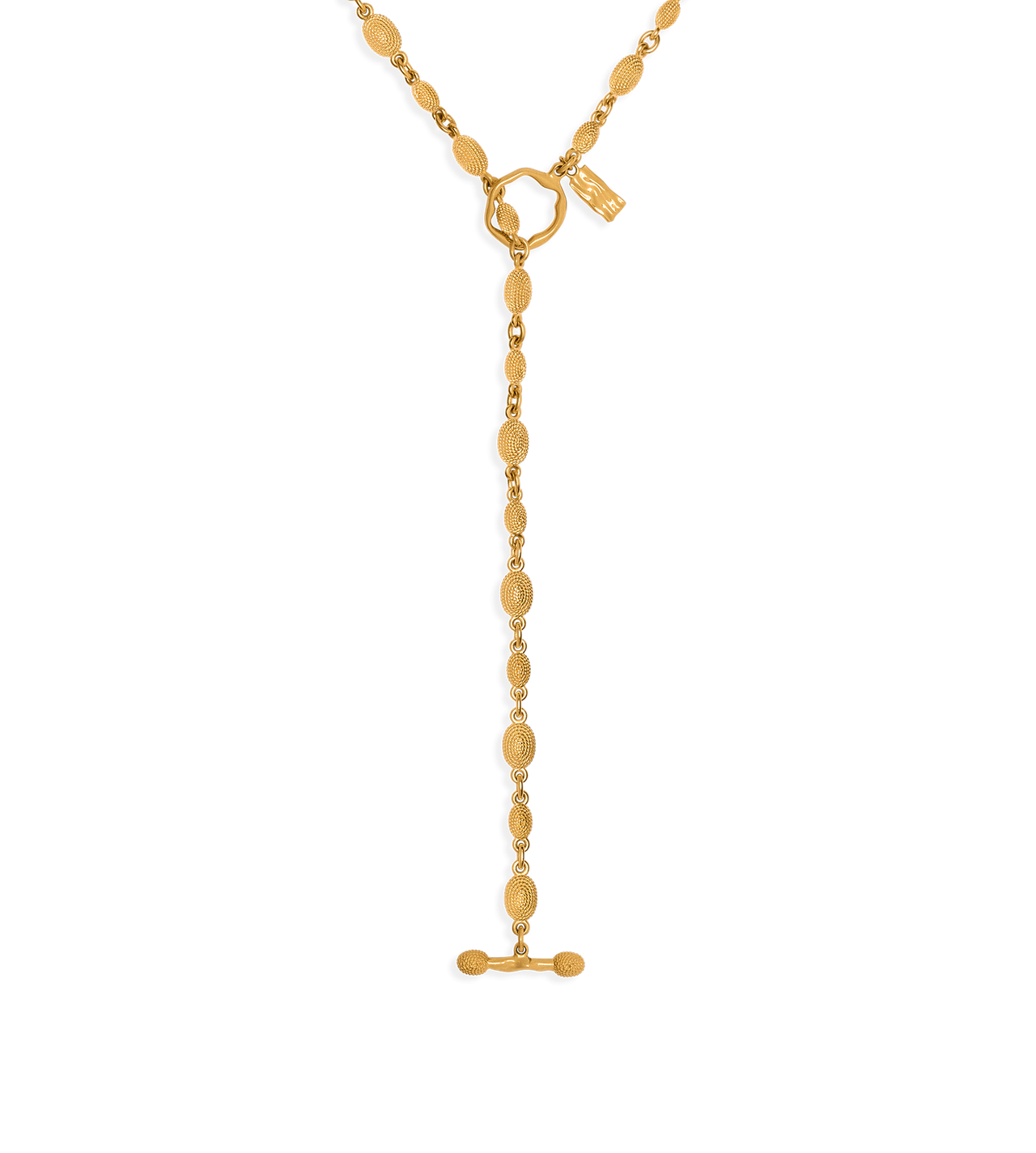 VINTAGE GOLD BRASS GRACE LARIAT NECKLACE | TOM FORD Fashion