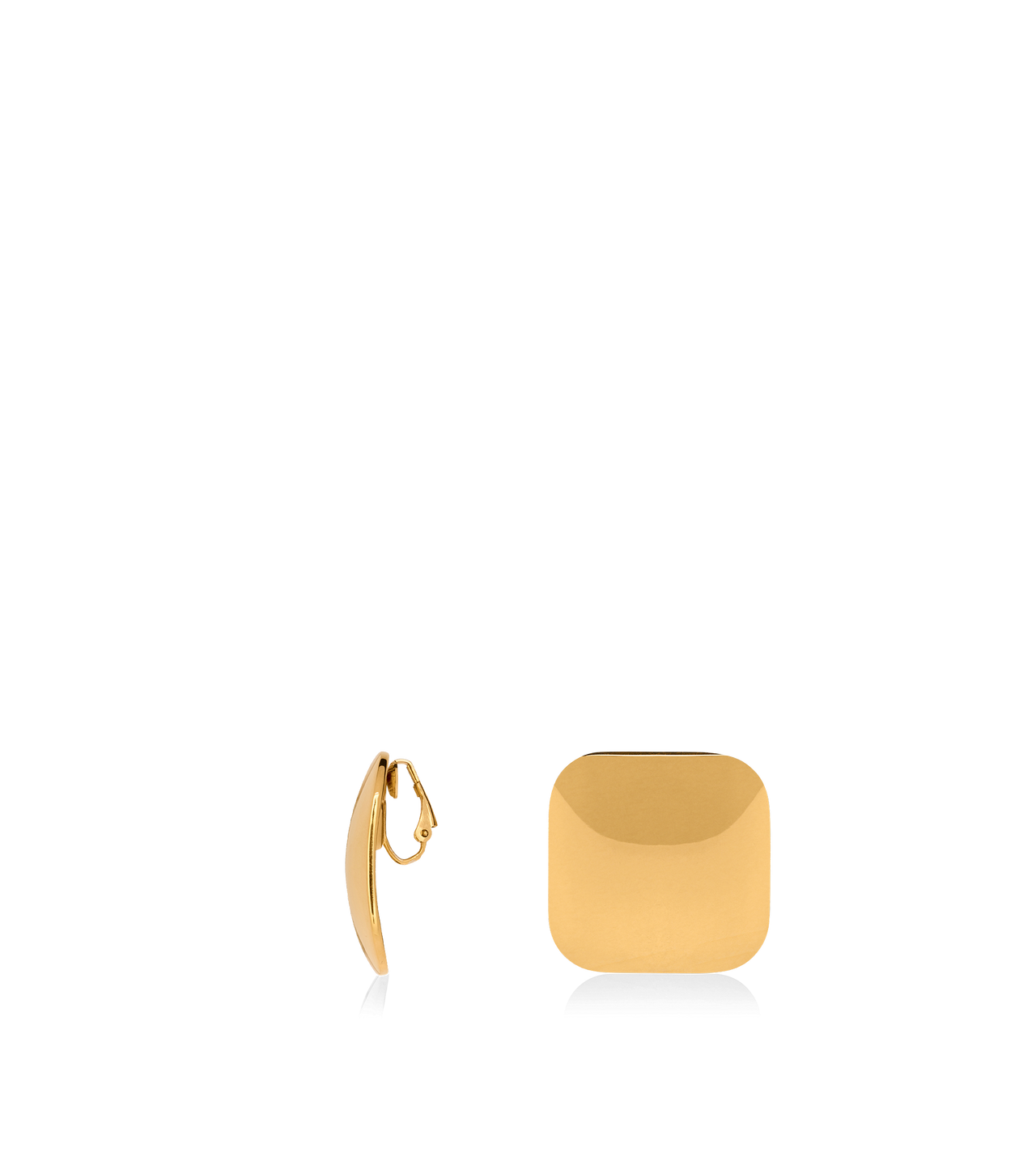 VINTAGE GOLD BRASS AMY EARRINGS image number 1