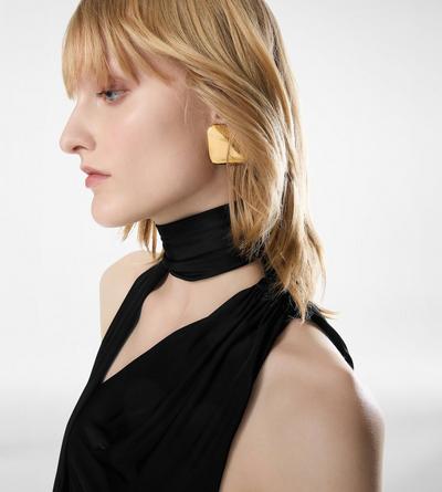 VINTAGE GOLD BRASS AMY EARRINGS image number 2
