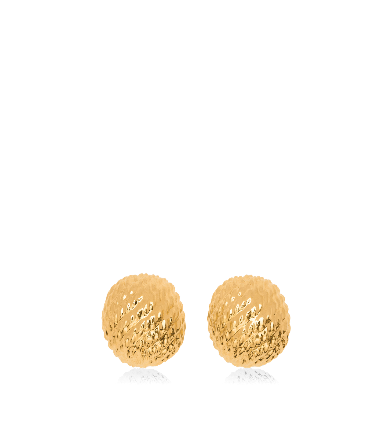 VINTAGE GOLD BRASS SANDY EARRINGS image number 0