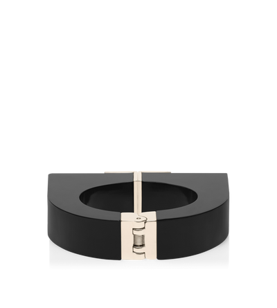 PLEXIGLASS AND BRASS DECO BRACELET image number 1