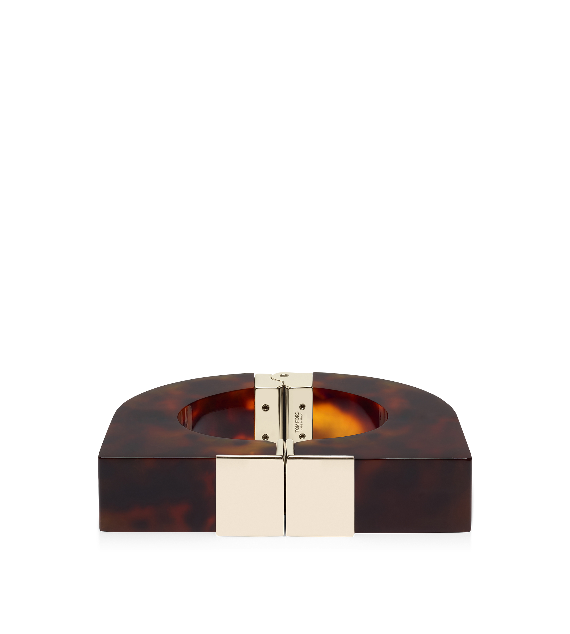 PLEXIGLASS AND BRASS DECO BRACELET