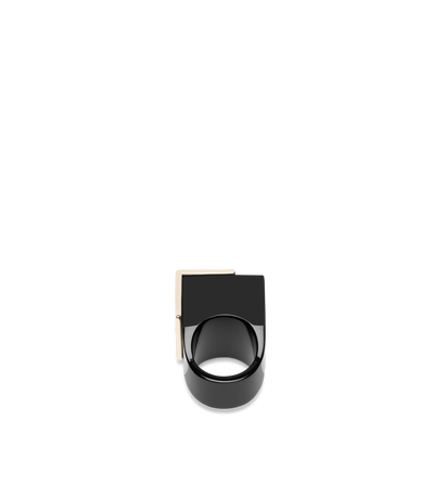 PLEXIGLASS + BRASS DECO RING image number 1