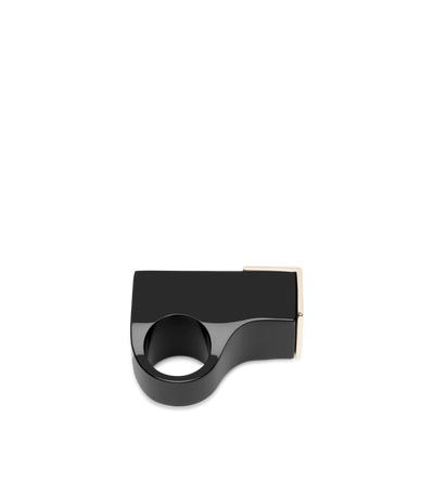 PLEXIGLASS + BRASS DECO RING image number 1