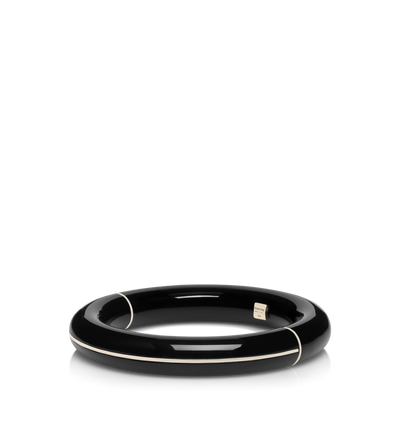TOM FORD PLEXIGLASS BLACK PLEXIGLASS AURA BANGLE