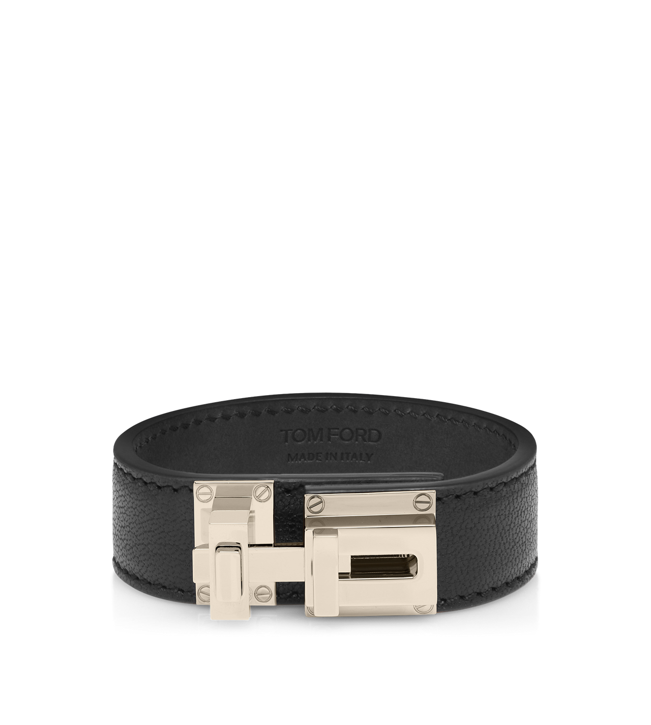 SUPPLE GRAIN LEATHER T LATCH BRACELET image number 0